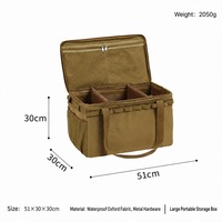 Sac de rangement tactique de camping en tissu Oxford imperméable, pliable et portable, pour pique-nique et voyages en plein air
