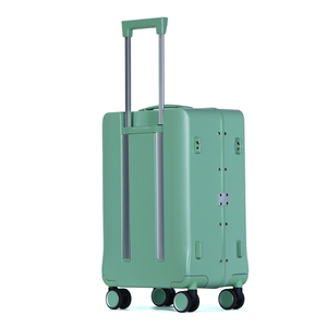 Tùy chỉnh Spinner <span class=keywords><strong>4</strong></span> bánh xe PC koffer mang theo trên xe đẩy trường hợp khó khăn du lịch phía trước mở hành lý nhôm Vali - Product Image 4