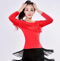 Costumes de danse moderne latine Ecowalson femmes Sexy franges pantalons longs salle de bal tango Rumba robes latines vêtements pour danseuse