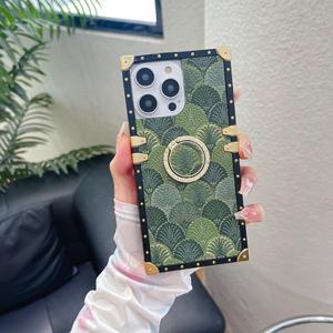 Motif de <span class=keywords><strong>coque</strong></span> de luxe pour <span class=keywords><strong>iPhone</strong></span> 17Air <span class=keywords><strong>coque</strong></span> de téléphone 16pro support de bague en diamant 15max bord <span class=keywords><strong>carré</strong></span> 14plus housse de protection antichoc - Product Image 3