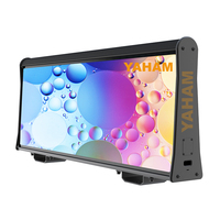 Écran publicitaire LED Yaham P2.96 pour taxi extérieur, affichage numérique avec protection IP65 et luminosité de 4500 cd