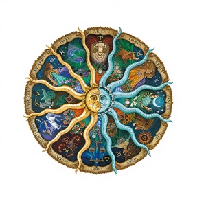 <span class=keywords><strong>Puzzle</strong></span> Mandala Zodiaque Personnalisé et Stimulant avec Détails de Constellations Découpés au Laser pour l'Entraînement Cérébral des Adultes - Product Image 1
