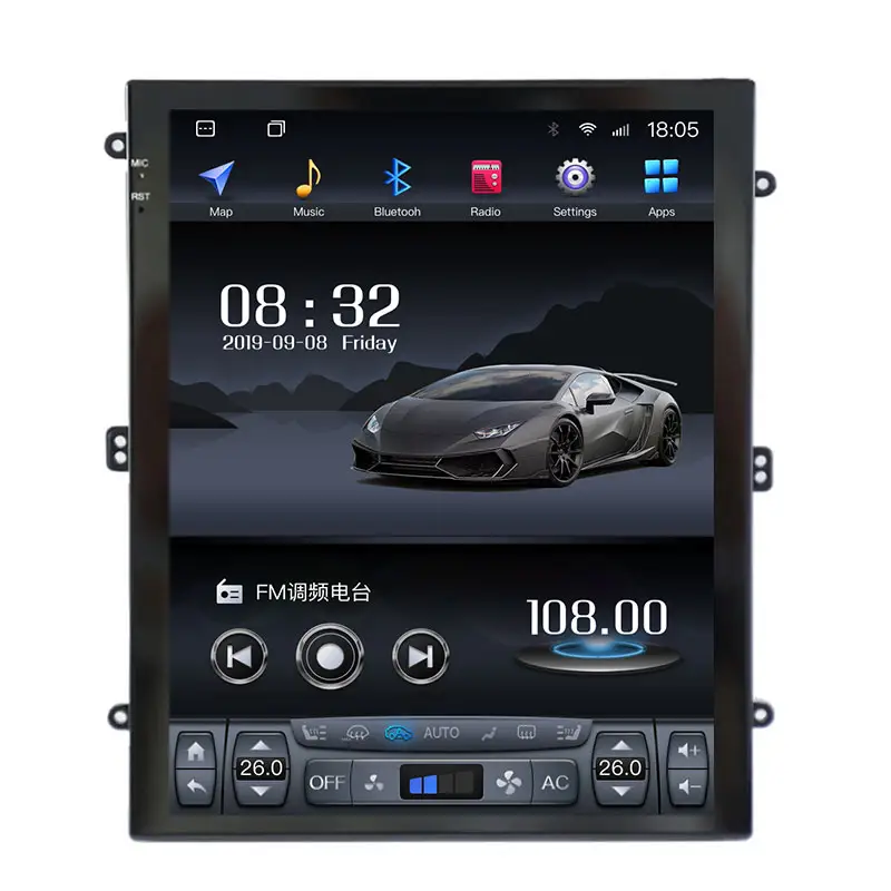 Lecteur DVD stéréo double din pour voiture Lecteur multimédia Radio avec écran IPS LCD 2.5DScreen Système de divertissement de voiture complet