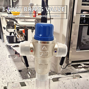 Válvula Termostática de Latón de 3 Vías para Conexión de Tuberías de Calentador Solar de Agua, Válvula Termostática Multiusos - Product Image 2