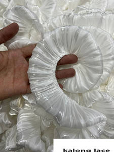 Poliéster 2 capas burbuja volante encaje ajuste doblado sedoso brillante cinta de encaje para falda vestido de mujer ropa de bebé - Product Image 4