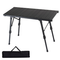 Table d'extérieur multifonctionnelle tout-en-un pliable et légère en aluminium pour le camping, la cuisine, les barbecues - Portable pour la préparation du café