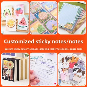 Carnet de notes adhésives personnalisées sans reliure, papier haute qualité, style carte de vœux, pages vierges, pour cartographier et personnaliser les cadeaux - Product Image 4