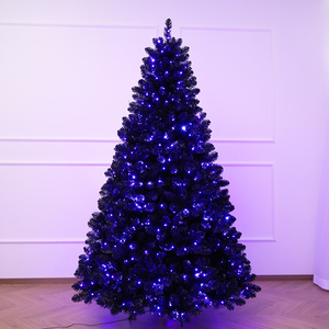 Black PVC Automatic Christmas <b>Tree</b>, Dual-Use Ornament for Halloween & Christmas, Ideal for Living Room & Mall Decoration - Product Image 3