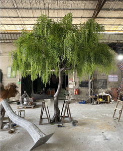 Árbol <span class=keywords><strong>de</strong></span> sauce llorón Artificial <span class=keywords><strong>de</strong></span> tacto real, <span class=keywords><strong>ramas</strong></span> <span class=keywords><strong>de</strong></span> PE personalizables, resistente a los rayos UV para vestíbulo <span class=keywords><strong>de</strong></span> Hotel, parque, jardín, planta Premium - Product Image 1