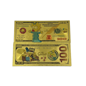 Billet de banque plaqué or Les Simpsons - Carte plastique Bart, <span class=keywords><strong>Homer</strong></span>, Lisa, <span class=keywords><strong>Marge</strong></span>, Maggie - Product Image 6