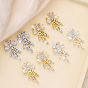 Flor fuegos artificiales colgante borla Diy collar pulsera accesorios Material hecho a mano 18K cobre plateado Bolsa de Oro pequeños regalos - Product Image 5