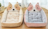 Lit de luxe pour animaux de compagnie, grande peluche de dessin animé, doux et confortable, lit pour animaux de compagnie pour chat et chien avec image florale, matelas en mousse à mémoire de forme