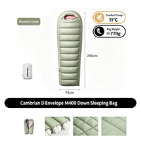 Sac de couchage en duvet léger imperméable pour le camping en plein air, la randonnée et l'hiver, avec capuche, pour le camping et l'hôtel