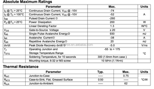 IRF4905 TO-220 MOSFET a canale P per la gestione dell'alimentazione High Side - Product Image 4