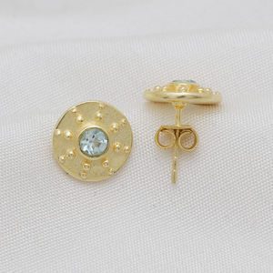 Pendientes de gota de Estrella de Plata de Ley 925 chapados en oro de moda para mujer para fiesta de boda o regalo de cumpleaños - Product Image 2