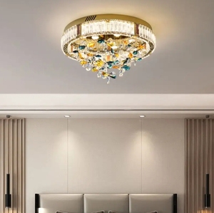 Gran oferta de iluminación de celo, lámparas de techo creativas para sala de estar para niñas, dormitorio, luz de techo moderna de lujo, cristal - Product Image 4