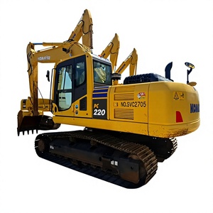 Excavatrice sur chenilles d'occasion Komatsu PC220 de 22 tonnes d'origine japonaise avec moteur Cummins, hydraulique Kawasaki, pompe de boîte de vitesses et roulement - Product Image 1