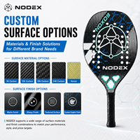 Raquette de Beach Tennis Professionnelle NODEX 2026 en Fibre de Carbone 3K avec Surface Sablée, Personnalisable avec Logo, Qualité Supérieure