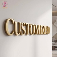 Enseigne personnalisée en lettres 3D LED non éclairées en métal argenté mat sophistiqué pour clinique dentaire, décoration murale intérieure