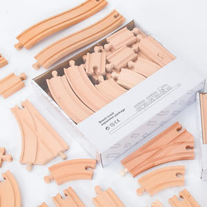 Pack d'extension de circuit de voitures en bois, jouet éducatif à assembler pour enfants, échelle 1:5, pour garçons de 4 à 6 ans, compatible avec les circuits - Product Image 1
