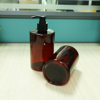Bouteille de savon en plastique PET de 480 ml avec pompe et impression sérigraphique pour shampooing, soins de la peau, lotion et crème pour le visage