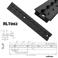 Système de fixation L-Track Premium 2' avec raccord pour ligne aérienne, en aluminium anodisé noir, pour montage encastré logistique L-Track |   Rail de siège intérieur pour fourgonnette