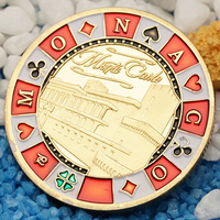 Fabricants Casino Monaco bonne chance puce de Poker en métal pièce de chance plaqué or Souvenir Collection pièce de défi