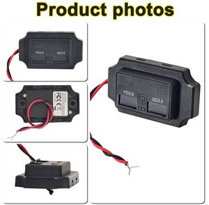 Chargeur de voiture USB double à charge rapide avec interrupteur tactile plat 24 V, ports USB-A et Type-C, prise de charge pour voiture - Product Image 5