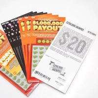 Carte à gratter personnalisée avec logo imprimé, carte porte-bonheur, cartes à jouer