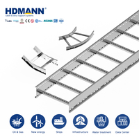 Échelle à câbles en acier au carbone électrogalvanisé de 200 mm, certifiée Hdmann BV, pour usage moyen, destinée à la distribution électrique intérieure des chantiers navals