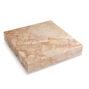 โต๊ะกาแฟหินอ่อนทรงสี่เหลี่ยมแบบโมเดิร์นโต๊ะกาแฟแบบบล็อกต่ำเฟอร์นิเจอร์โต๊ะกาแฟสีชมพูกุหลาบ - Product Image 3