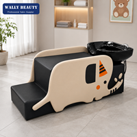 Fauteuil de lavage pour enfants Wally Beauty avec design spa, en cuir PVC, station de lavage commerciale moderne pour enfants