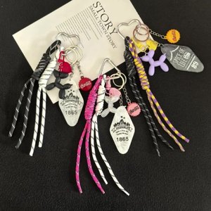 Eco-Friendly & <b>Safe</b> Pearl Chain Keychain Woven Simple Style Butterfly & <b>Phone</b> Chain Pendant for Car & Bag Keyring for Girls - Product Image 6