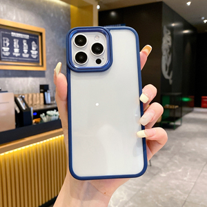 Funda protectora trasera de Metal con marco de fotos transparente galvanizado para <span class=keywords><strong>iPhone</strong></span> 15 Pro Max 14 13 <span class=keywords><strong>12</strong></span> 11 16pro Piel de teléfono con encanto - Product Image 6