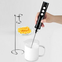 Mélangeur manuel sans fil, friture à lait, avec chargeur USB, pour le café, mélangeur de boissons, Cappuccino, justaucorps et chocolat chauds, avec support