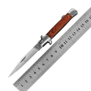 Italy Classic Folding Knife Color Wood Resin Handle Pocket Knife