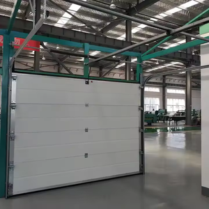 <span class=keywords><strong>Porte</strong></span> <span class=keywords><strong>sectionnelle</strong></span> en acier isolée à enroulement automatique au design moderne de taille personnalisée 8x9 pour garages villas surface finie étanche - Product Image 5