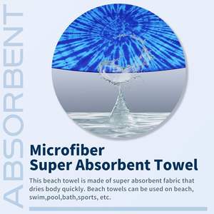Tortue de teinture bleue personnalisée, serviette de plage en microfibre, légère et fine, 71x32 pouces, séchage rapide, sans sable, extra large, surdimensionnée - Product Image 6