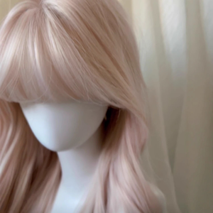 LONGFOR <span class=keywords><strong>Perruque</strong></span> synthétique <span class=keywords><strong>rose</strong></span> lisse pour cosplay, Lace Front, double queue de cheval, pince bouche de tigre, résistante à la chaleur, pour costume d'anime, densité 180% - Product Image 4