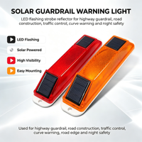Feu de signalisation solaire pour garde-corps, clignotant LED, réflecteur stroboscopique pour la sécurité des chantiers routiers, OEM Zz