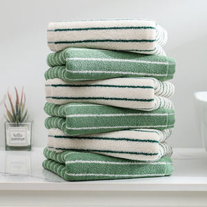 Ensemble <span class=keywords><strong>de</strong></span> serviettes <span class=keywords><strong>de</strong></span> bain et <span class=keywords><strong>de</strong></span> douche <span class=keywords><strong>de</strong></span> luxe, neuves, personnalisées, rayées, 100% coton, pour la salle <span class=keywords><strong>de</strong></span> bain - Product Image 4