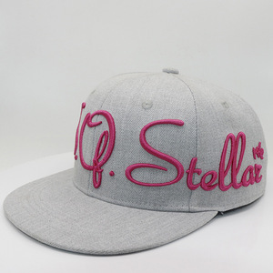 Yufu หมวกกีฬาผ้าฝ้ายธรรมดา6แผงหมวก3D ปักโลโก้ Snapback หมวกเบสบอลสไตล์ฮิปฮอปปีกแบน - Product Image 3