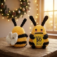 Série de cartes de dessins animés à câliner – Poupée phoque en laine crochetée à la main, énergie positive – Jouet animal motivant pour les 7 ans et plus – Zhejiang