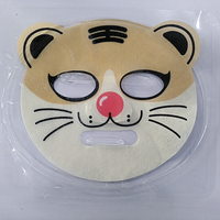 Masque facial jetable personnalisé en non-tissé imprimé, mignon, anti-brillance, hydratant, en fibres végétales, avec logo personnalisé pour