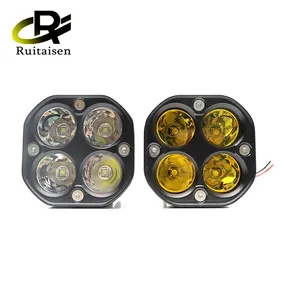 Ruitaisen Lampu Sorot Led Kerja, Lampu Kabut Off Road untuk Truk Lada 4X4 4WD, Aksesoris Mobil 24V 3 Inci Persegi 40W