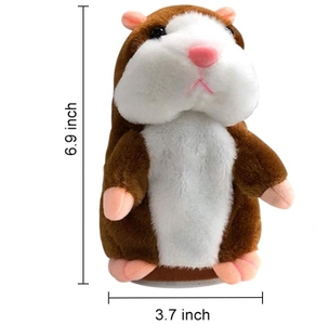 Juguete de peluche de hámster parlante, repite <span class=keywords><strong>lo</strong></span> que dices, juguetes de peluche divertidos, juguetes interactivos de peluche con registro parlante para niños, Aprendizaje Temprano - Product Image 3