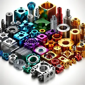 Precision CNC Machined Milled Turned Aluminum Steel Parts Offering Anodizing Various Colors Custom Metal Parts Machining Service