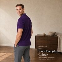 Polo en piqué personnalisé pour homme, manches courtes, col contrasté, pour le golf, l'été et le quotidien