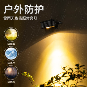 ไฟติดผนังโซลาร์เซลล์สำหรับภายนอกอาคาร ไฟสวน LED กันน้ำ ตัวเรือนพลาสติก อายุการใช้งาน 50000 ชั่วโมง ประสิทธิภาพ 120 ลูเมน/วัตต์ รับประกัน 2 ปี - Product Image 2