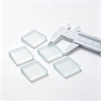 Plaque de verre carrée AG anti-reflet 11*11*2mm, verre optique mat gravé pour échantillons et petits écrans personnalisés
